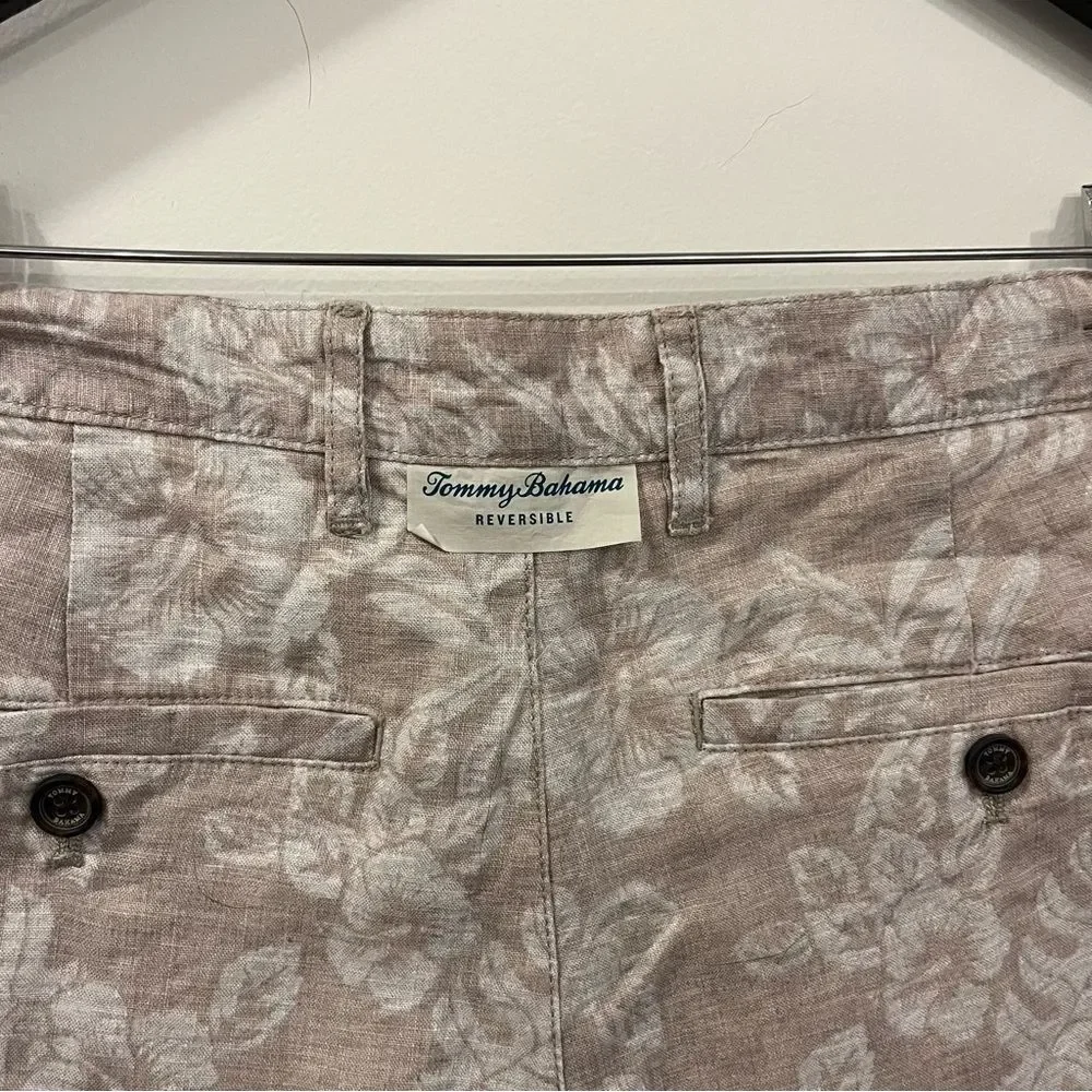 Tommy Bahama Due Cove Short NEW with tags Size 30 Reversible Palm Khaki/Plaid
